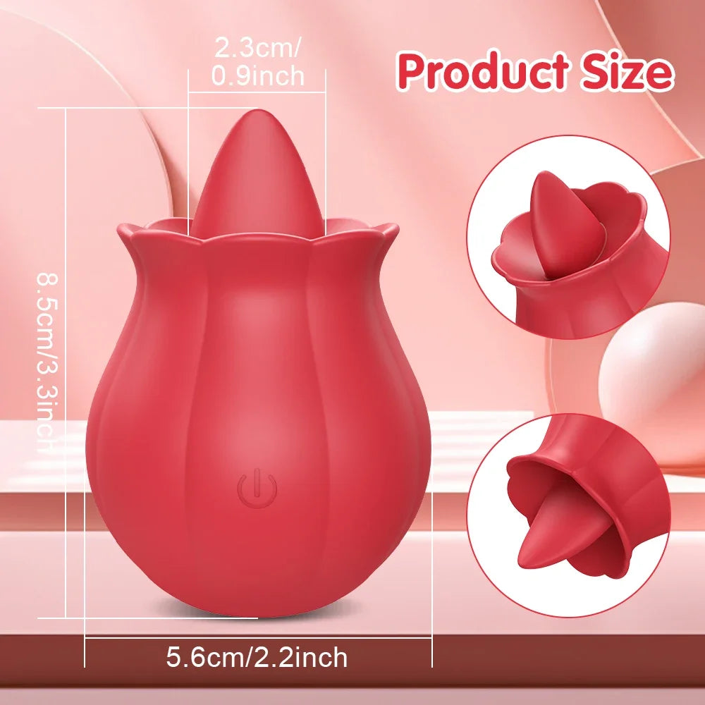 🌹 Rose Tongue Vibrator