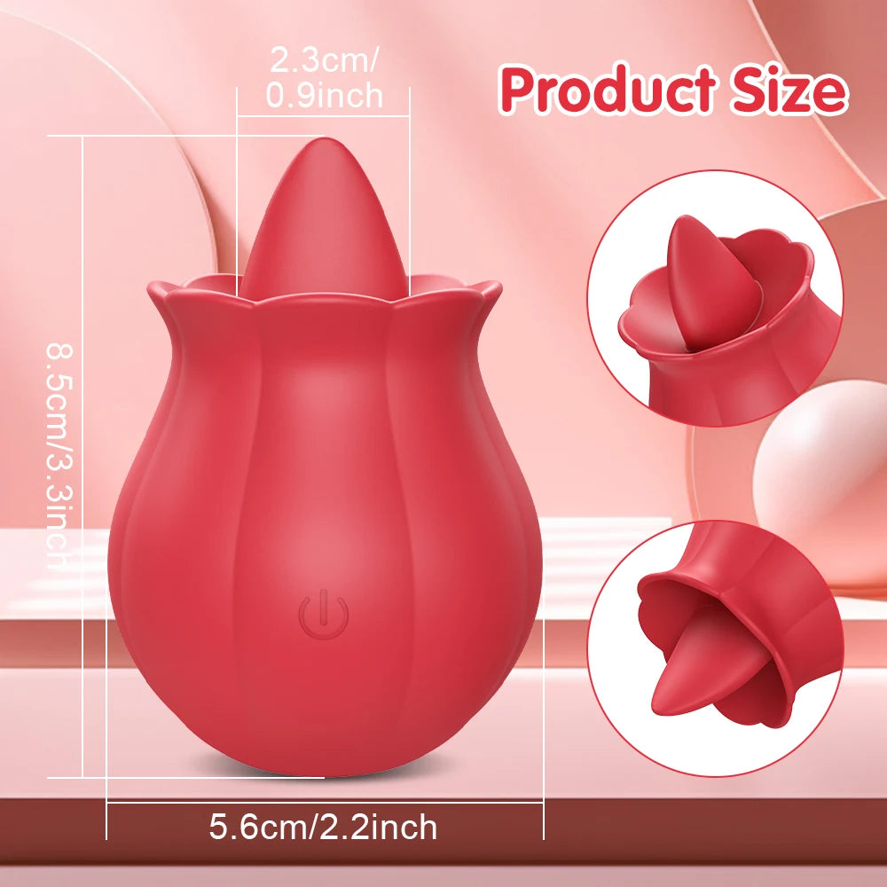 🌹 Rose Tongue Vibrator
