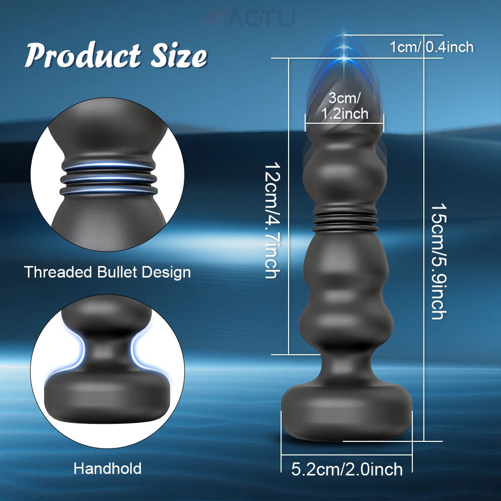 Thrusting Anal Plug Vibrator | Intense Prostate & G-Spot Stimulation
