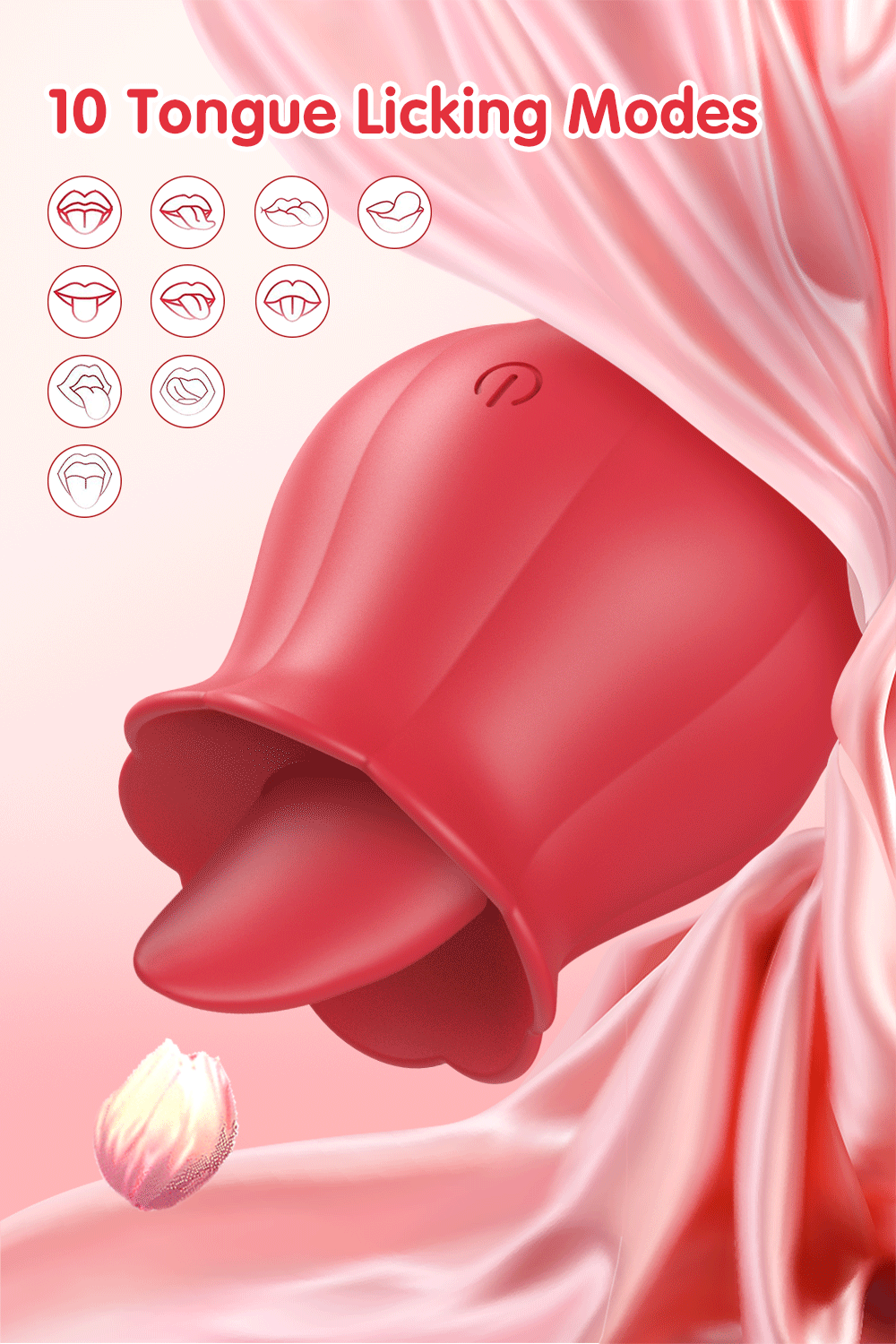 🌹 Rose Tongue Vibrator
