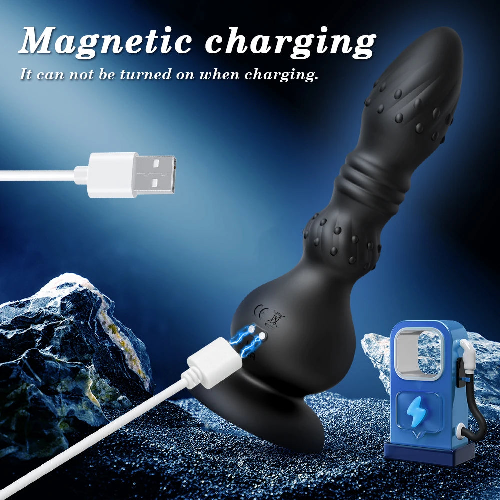 Thrusting Anal Plug Vibrator | Intense Prostate & G-Spot Stimulation