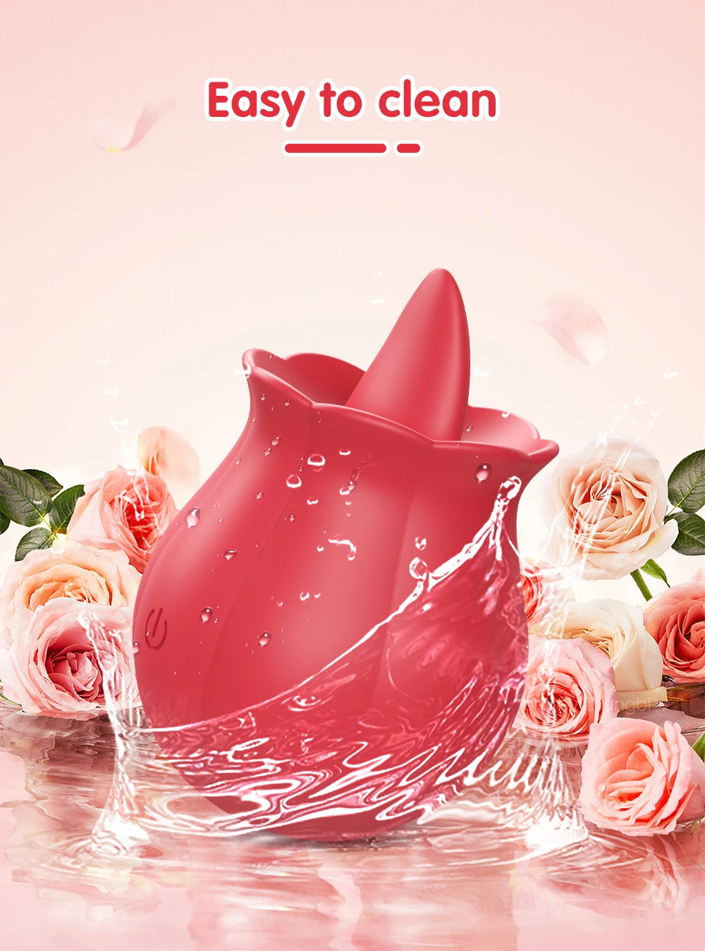 🌹 Rose Tongue Vibrator