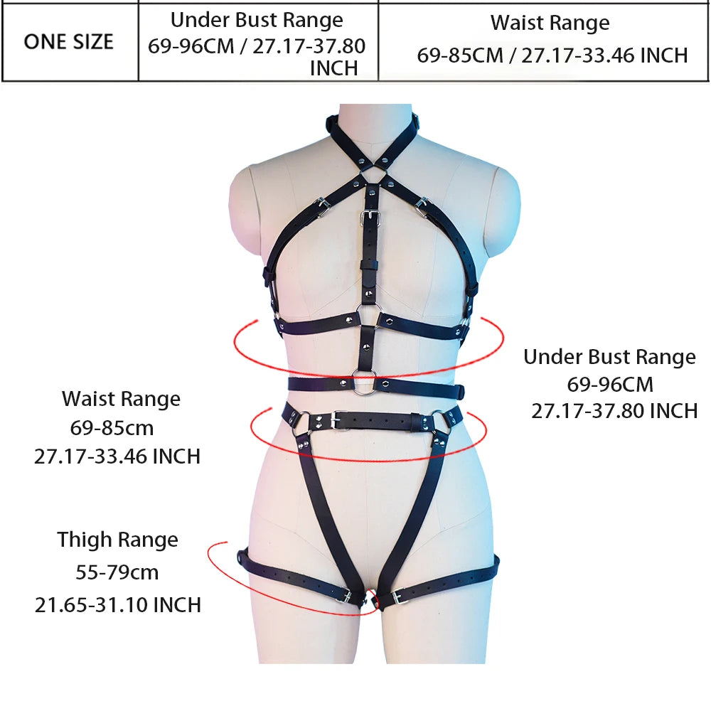 Leather Body Harness Set