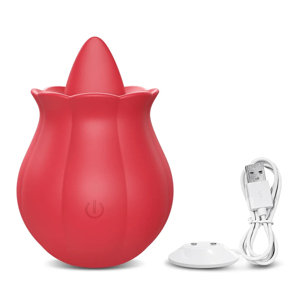 🌹 Rose Tongue Vibrator