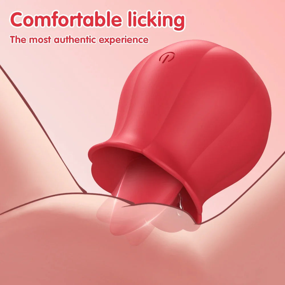 🌹 Rose Tongue Vibrator