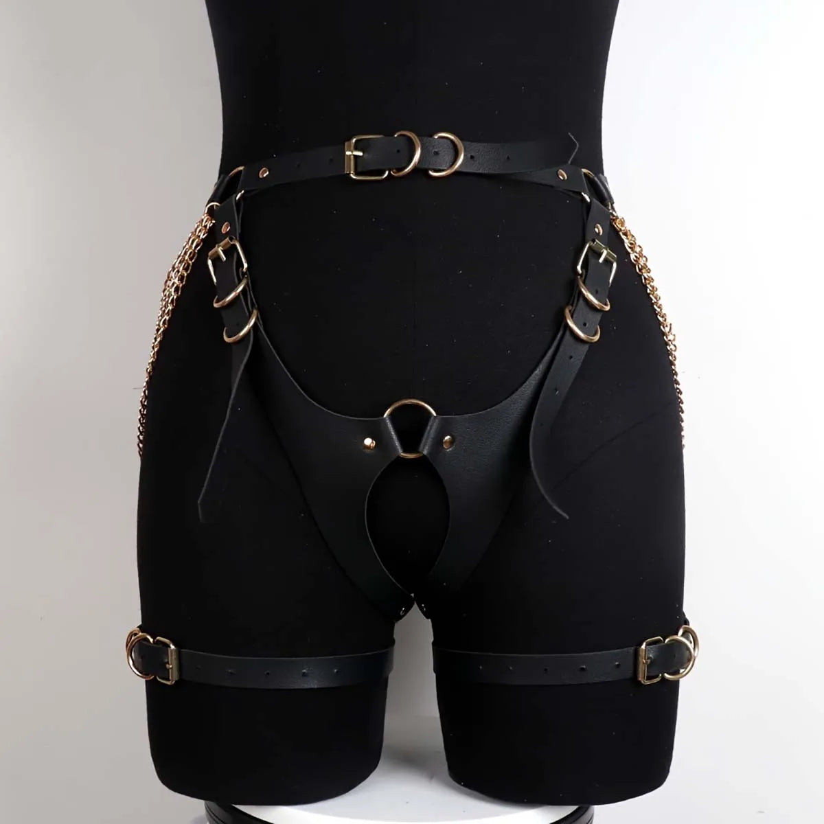 Seductive Chains: Belly & Leg Harness