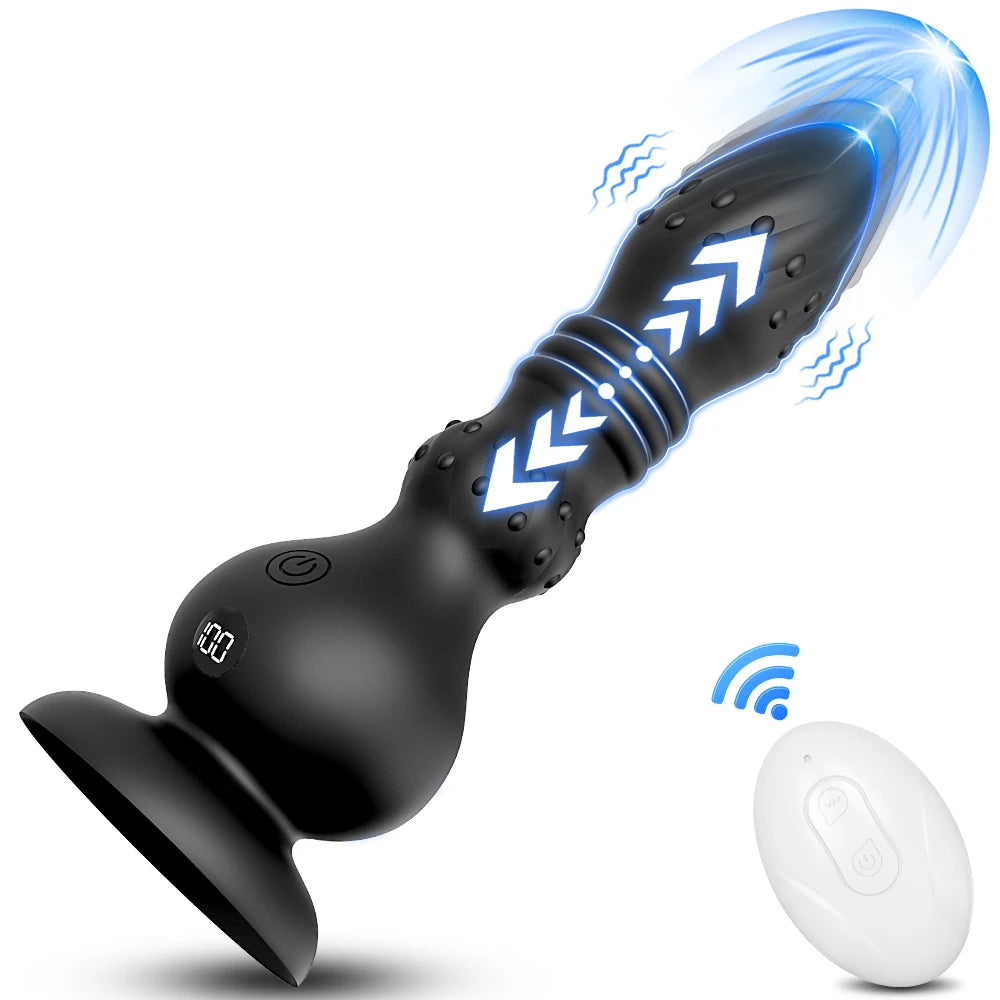 Thrusting Anal Plug Vibrator | Intense Prostate & G-Spot Stimulation