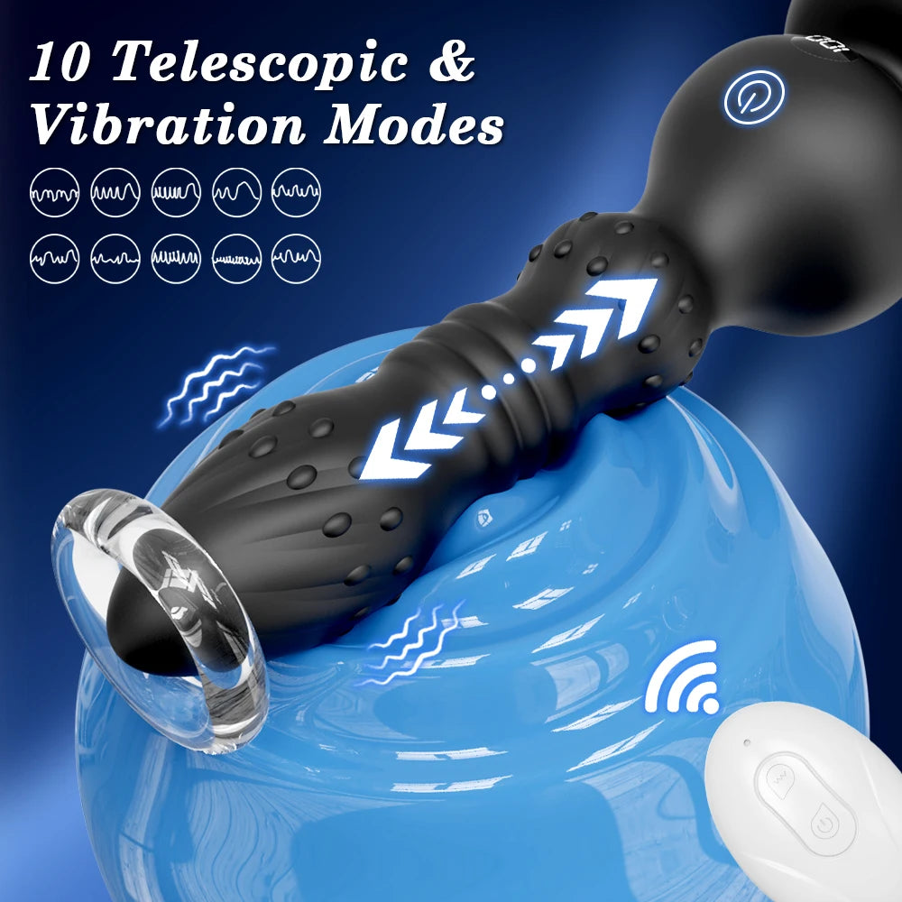 Thrusting Anal Plug Vibrator | Intense Prostate & G-Spot Stimulation