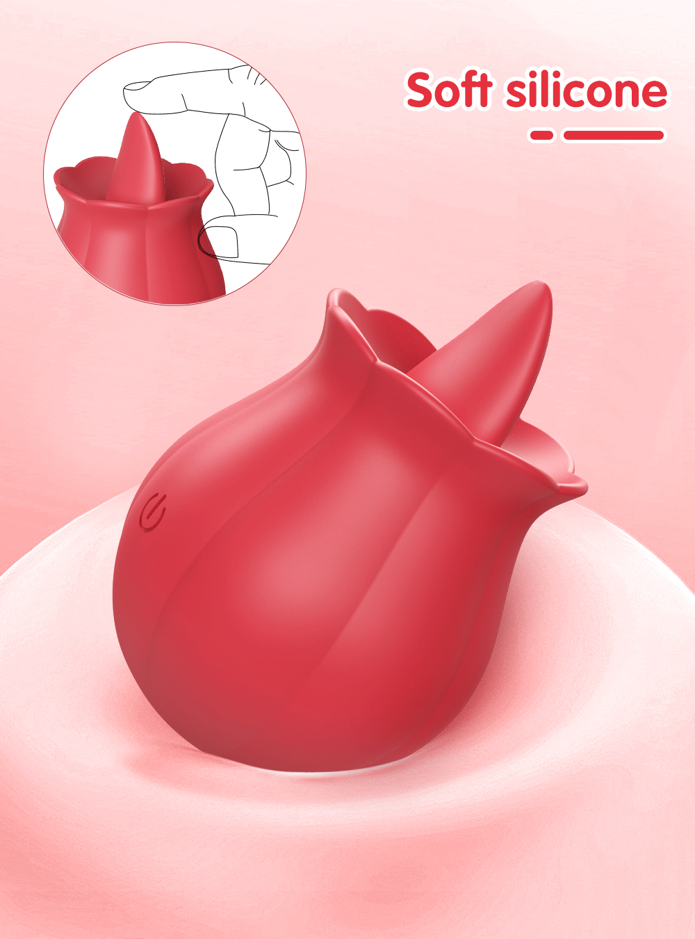 🌹 Rose Tongue Vibrator
