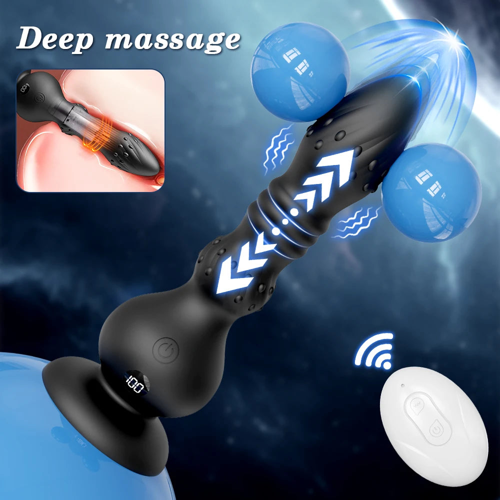Thrusting Anal Plug Vibrator | Intense Prostate & G-Spot Stimulation