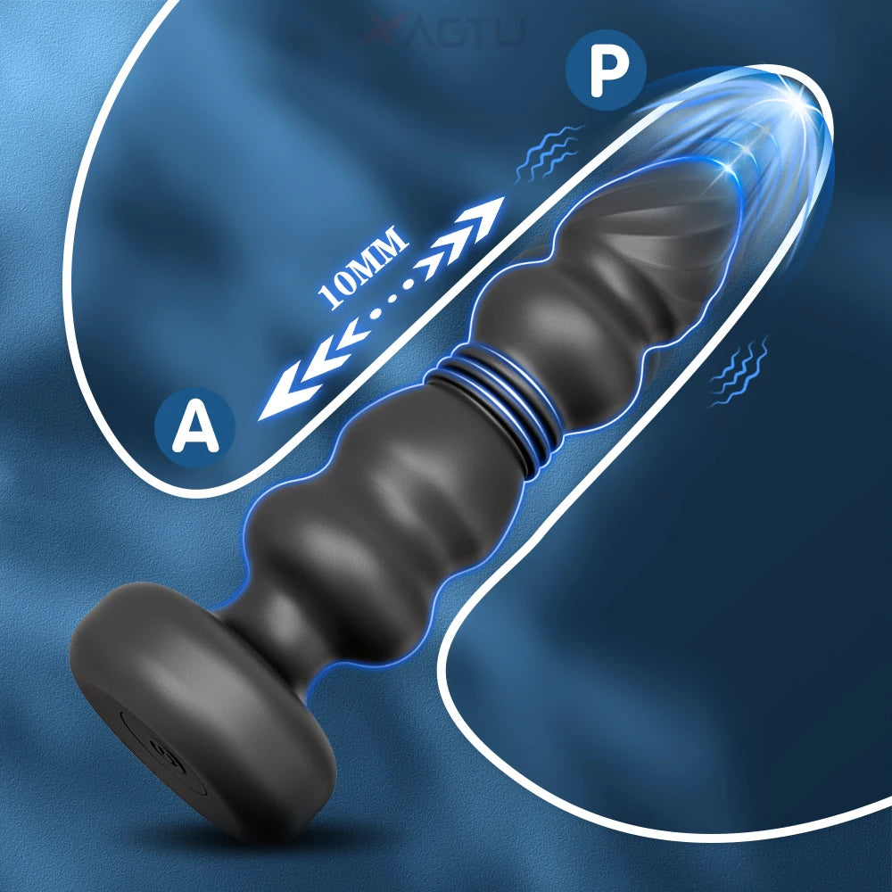 Thrusting Anal Plug Vibrator | Intense Prostate & G-Spot Stimulation