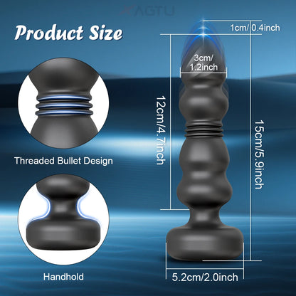 Thrusting Anal Plug Vibrator | Intense Prostate & G-Spot Stimulation