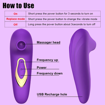 Luminous Kiss Clitoral Suction Vibrator