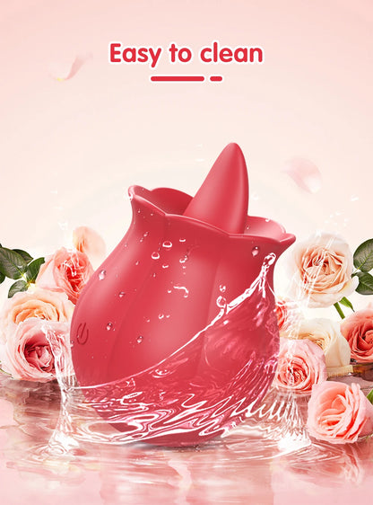 🌹 Rose Tongue Vibrator