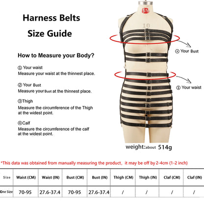 Bound to Desire: Leather Waist & Body Harness