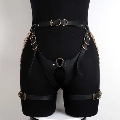 Seductive Chains: Belly & Leg Harness