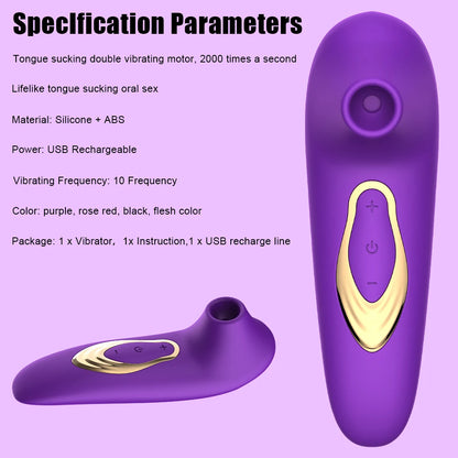 Luminous Kiss Clitoral Suction Vibrator